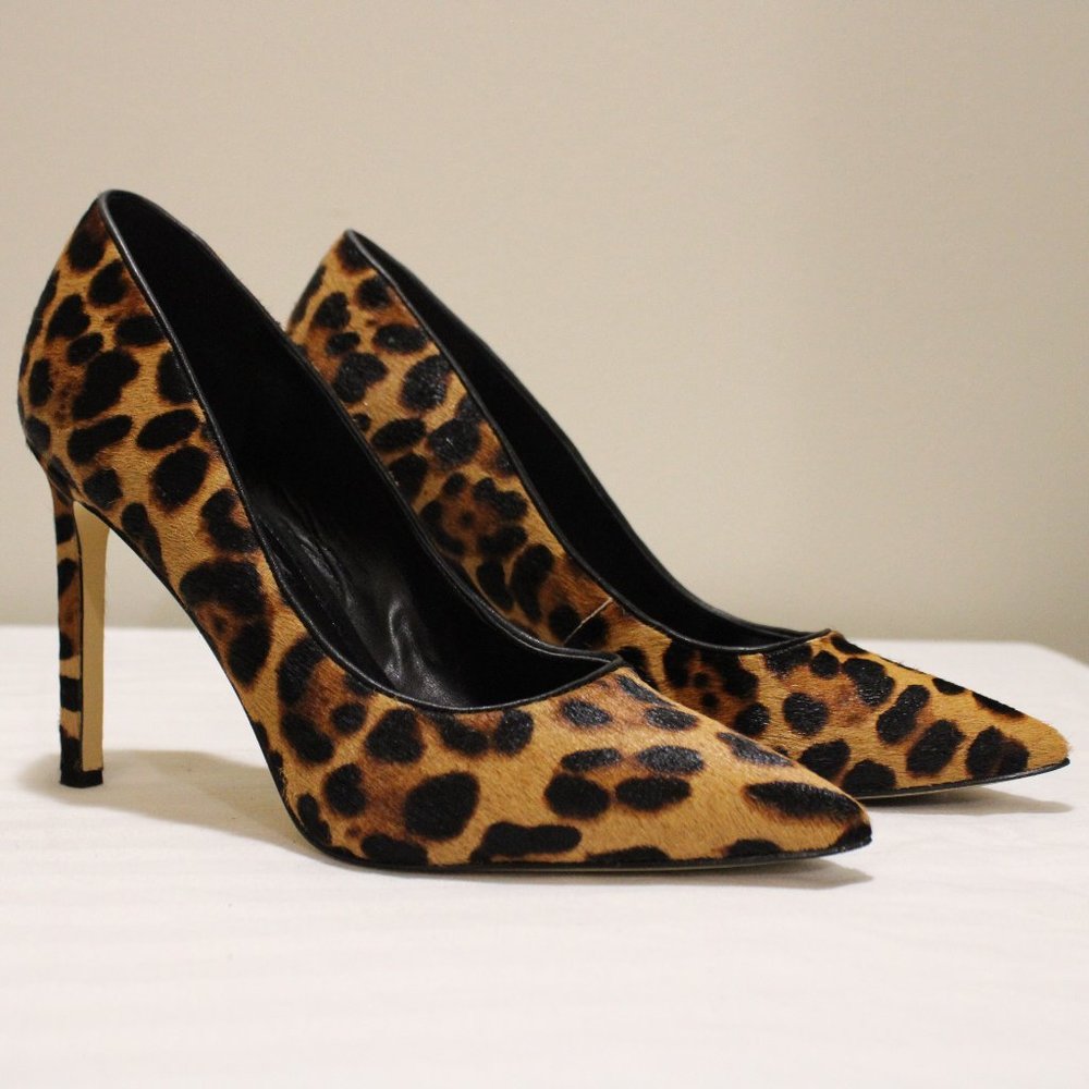 Nine West  Leopard Tatiana Pointy Toe Pumps Size 8